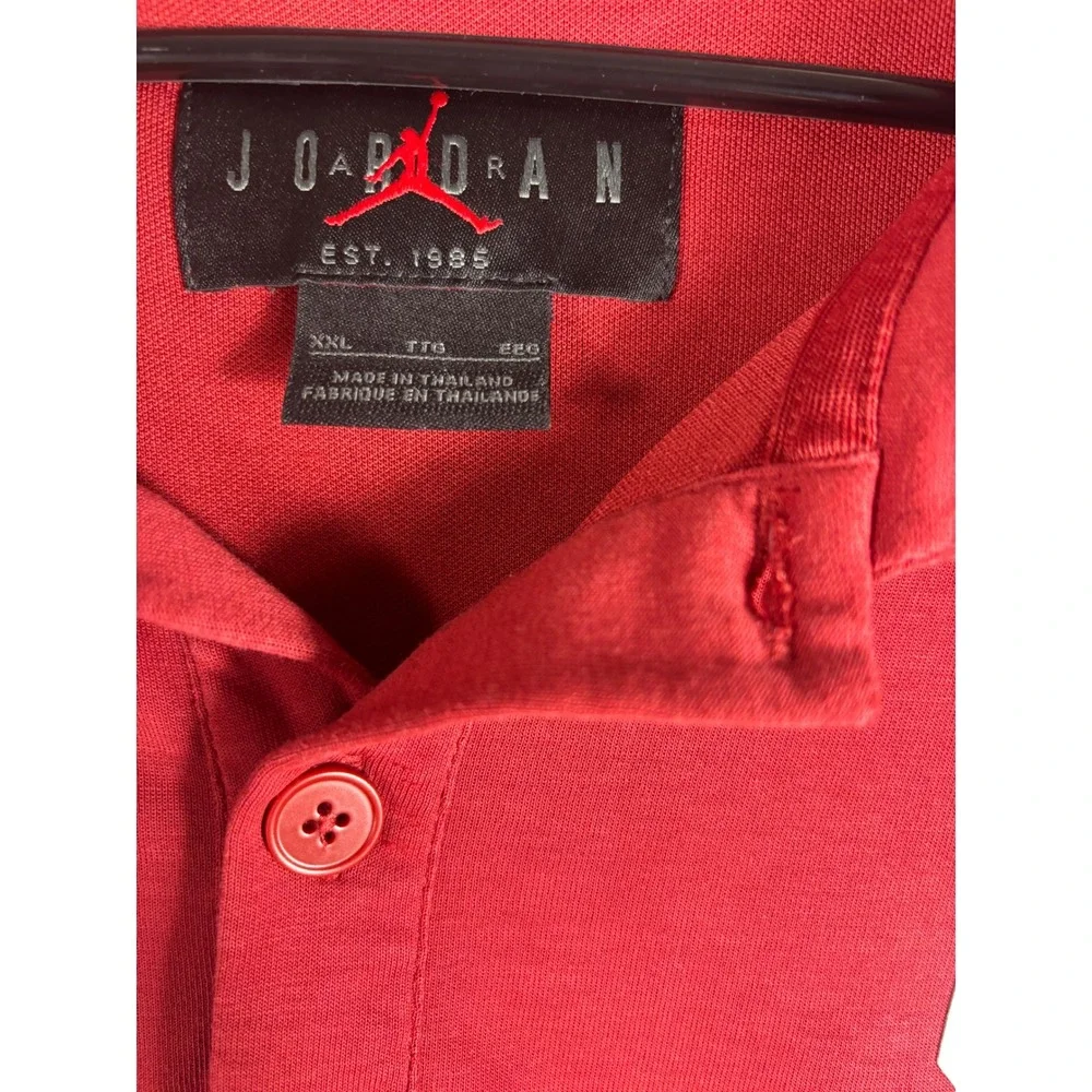 Jordan Oklahoma‎ Sooners Polo Colorblock Jumpman Logo Mens XXL Red Grey
